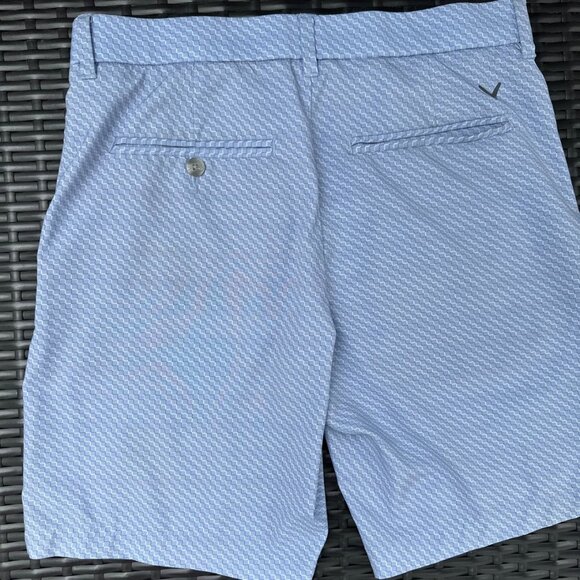 Men's Callaway Stretch Flat Front Golf Short Pale Blue - 30 - Picture 4 of 4